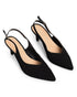 Zapatilla Picuda Negra Lisa Slingbach 80044